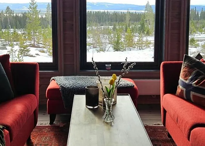 Сasa de vacaciones New Cabin With Panoramic Views Of Lake Osen *